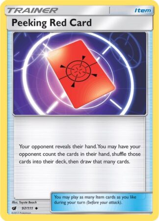 Peeking Red Card SM - Crimson Invasion 97/111