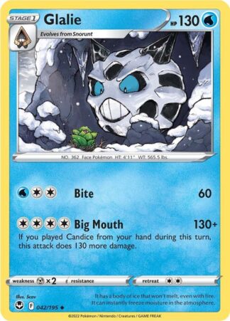 Glalie SWSH12: Silver Tempest 042/195