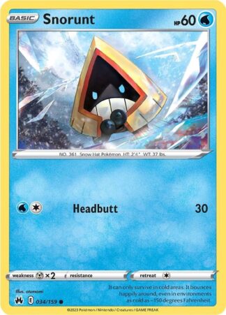 Snorunt SWSH: Crown Zenith 034/159