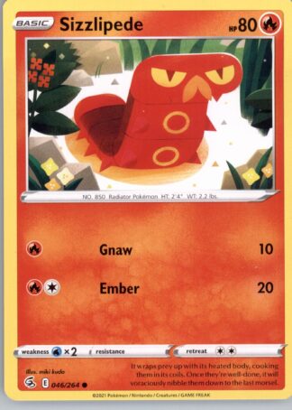 Sizzlipede (46) SWSH08: Fusion Strike 046/264 (Normal)