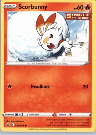 Scorbunny SWSH06: Chilling Reign 026/198