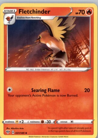 Fletchinder SWSH03: Darkness Ablaze 031/189
