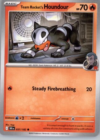 Team Rocket's Houndour SV10: Destined Rivals 037/182