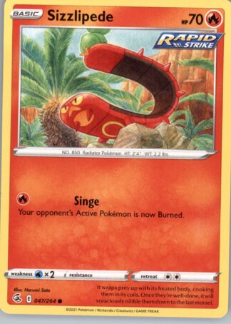 Sizzlipede (47) SWSH08: Fusion Strike 047/264