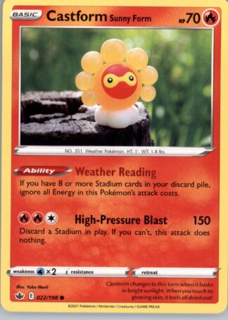 Castform Sunny Form SWSH06: Chilling Reign 022/198