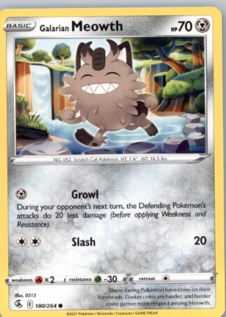 Galarian Meowth SWSH08: Fusion Strike 180/264