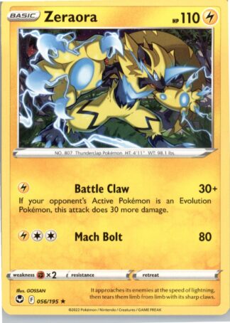 Zeraora SWSH12: Silver Tempest 056/195