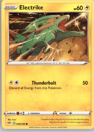 Electrike SWSH03: Darkness Ablaze 058/189 (Near Mint)