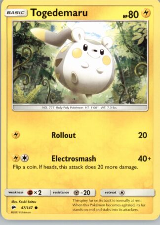 Togedemaru SM - Burning Shadows 47/147