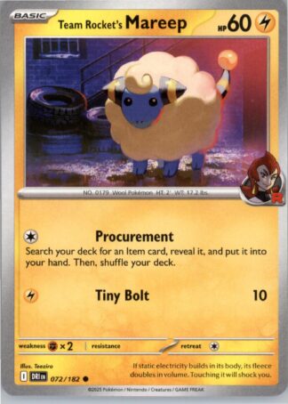 Team Rocket's Mareep SV10: Destined Rivals 072/182