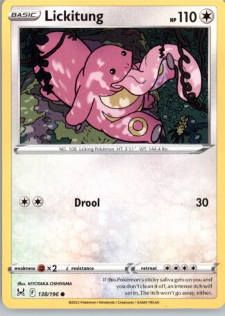 Lickitung SWSH11: Lost Origin 138/196