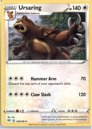 Ursaring SWSH03: Darkness Ablaze 139/189