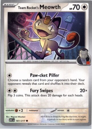 Team Rocket's Meowth ME: Ascended Heroes 161/217