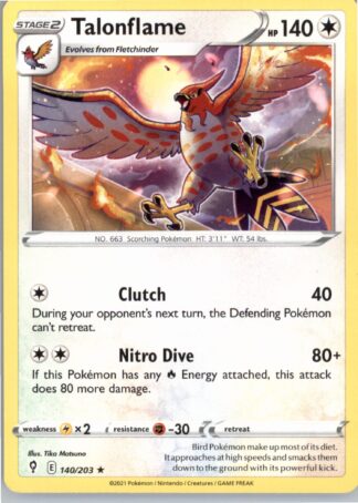 Talonflame SWSH07: Evolving Skies 140/203