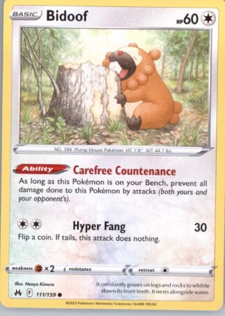 Bidoof SWSH: Crown Zenith 111/159