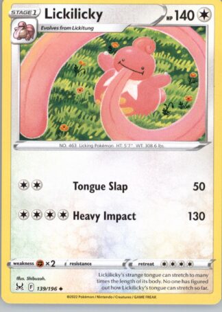 Lickilicky SWSH11: Lost Origin 139/196