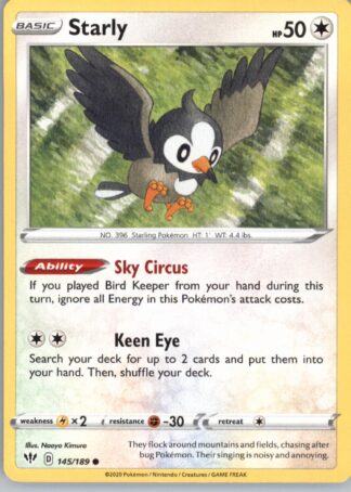 Starly SWSH03: Darkness Ablaze 145/189