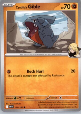 Cynthia's Gible SV10: Destined Rivals 102/182