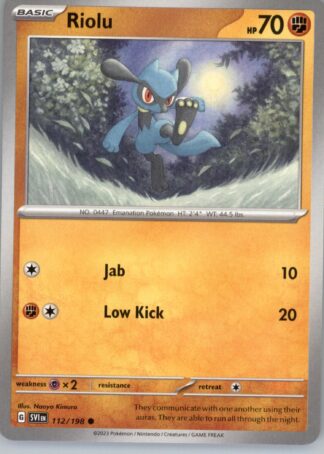 Riolu SV01: Scarlet & Violet Base Set 112/198 (Normal)