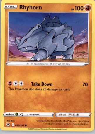 Rhyhorn SWSH11: Lost Origin 089/196