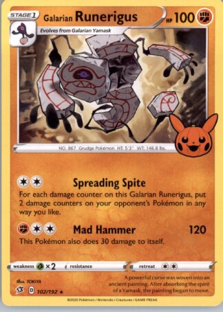 Galarian Runerigus Trick or Trade BOOster Bundle 2023 102/192