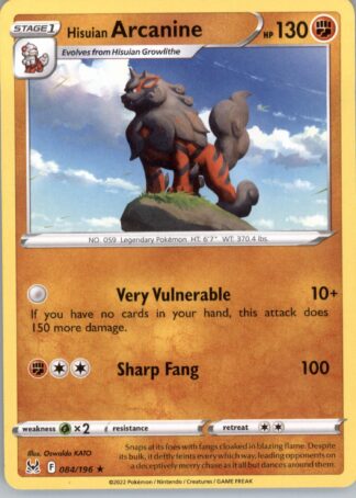 Hisuian Arcanine (Non-Holo) Deck Exclusives 084/196