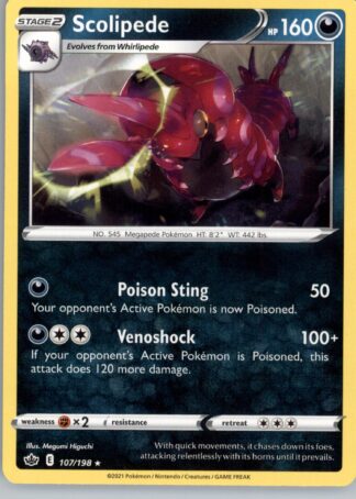Scolipede SWSH06: Chilling Reign 107/198