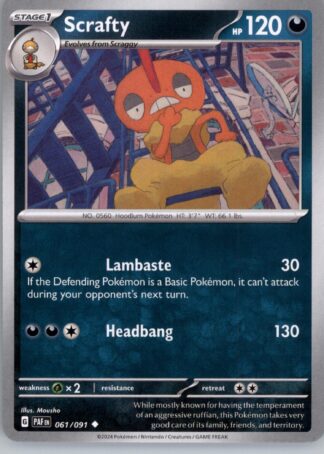 Scrafty SV: Paldean Fates 061/091