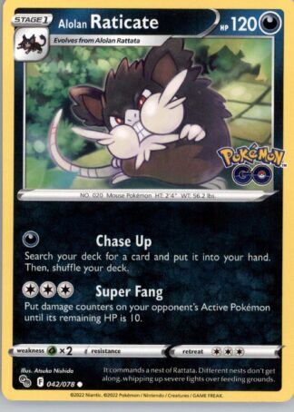 Alolan Raticate Pokemon GO 042/078