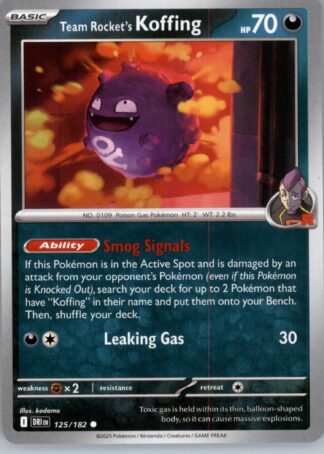 Team Rocket's Koffing SV10: Destined Rivals 125/182