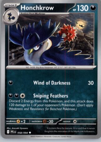 Honchkrow ME02: Phantasmal Flames 058/094