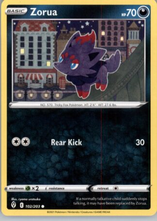Zorua SWSH07: Evolving Skies 102/203