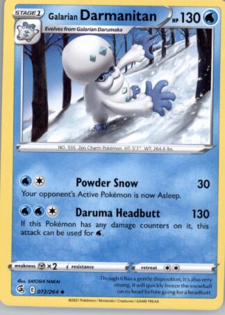 Galarian Darmanitan SWSH08: Fusion Strike 072/264