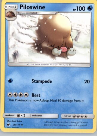 Piloswine SM - Crimson Invasion 20/111