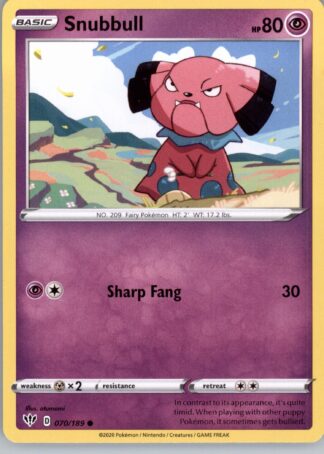 Snubbull SWSH03: Darkness Ablaze 070/189