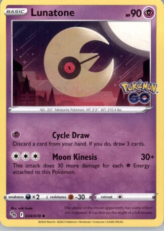 Lunatone Pokemon GO 034/078