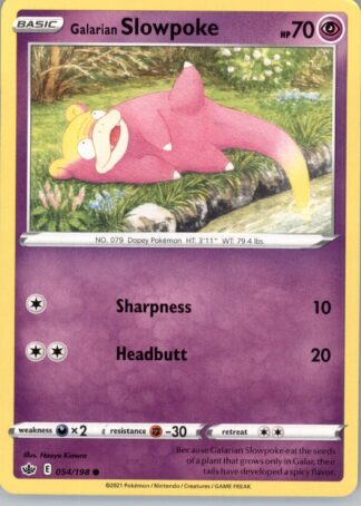 Galarian Slowpoke SWSH06: Chilling Reign 054/198