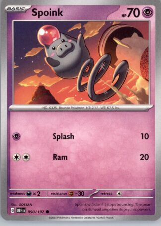Spoink SV03: Obsidian Flames 090/197