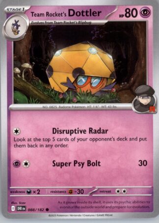 Team Rocket's Dottler SV10: Destined Rivals 088/182