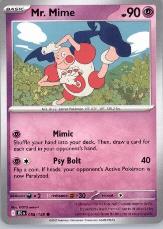 Mr. Mime SV09: Journey Together 058/159