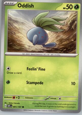 Oddish SV03: Obsidian Flames 001/197