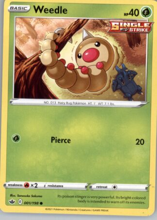Weedle SWSH06: Chilling Reign 001/198
