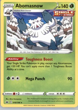 Abomasnow SWSH06: Chilling Reign 010/198 (Normal)