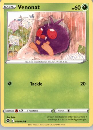 Venonat SWSH12: Silver Tempest 001/195