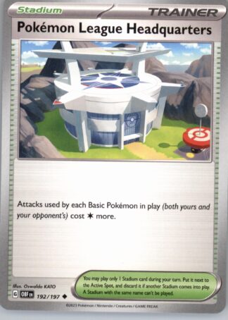 Pokemon League Headquarters SV03: Obsidian Flames 192/197