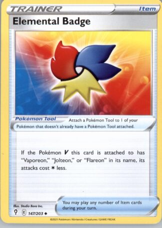 Elemental Badge SWSH07: Evolving Skies 147/203