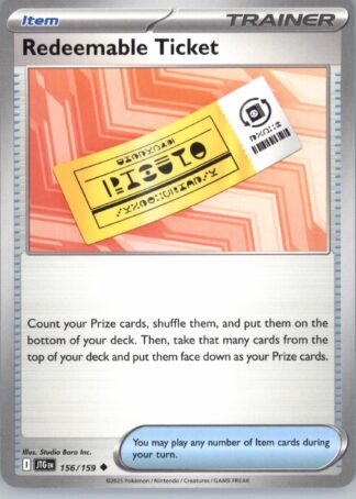 Redeemable Ticket SV09: Journey Together 156/159 (Normal)