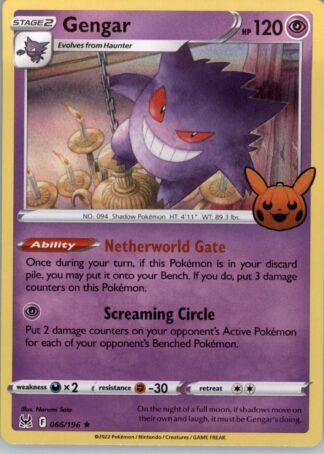 Gengar (2022 Copyright Date) Trick or Trade BOOster Bundle 2023 066/196