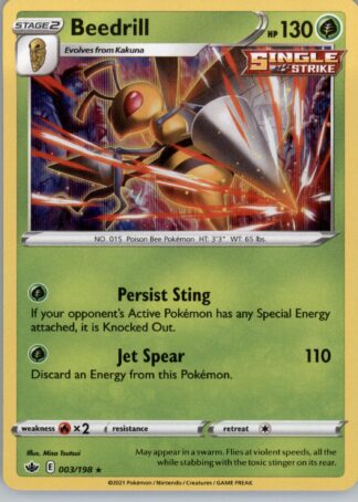 Beedrill SWSH06: Chilling Reign 003/198