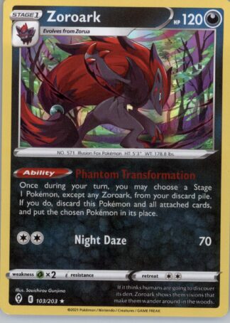 Zoroark SWSH07: Evolving Skies 103/203